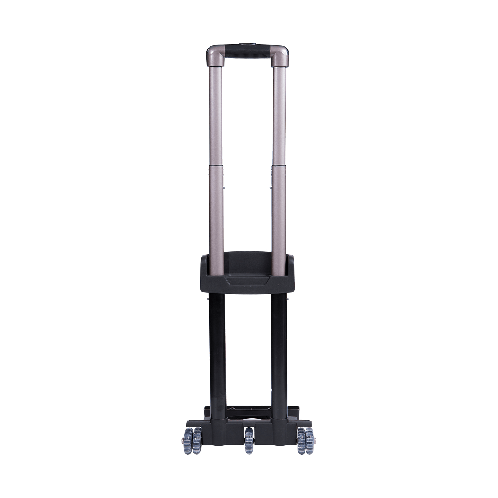 Inclusief bagagetrolley met transparante wielen