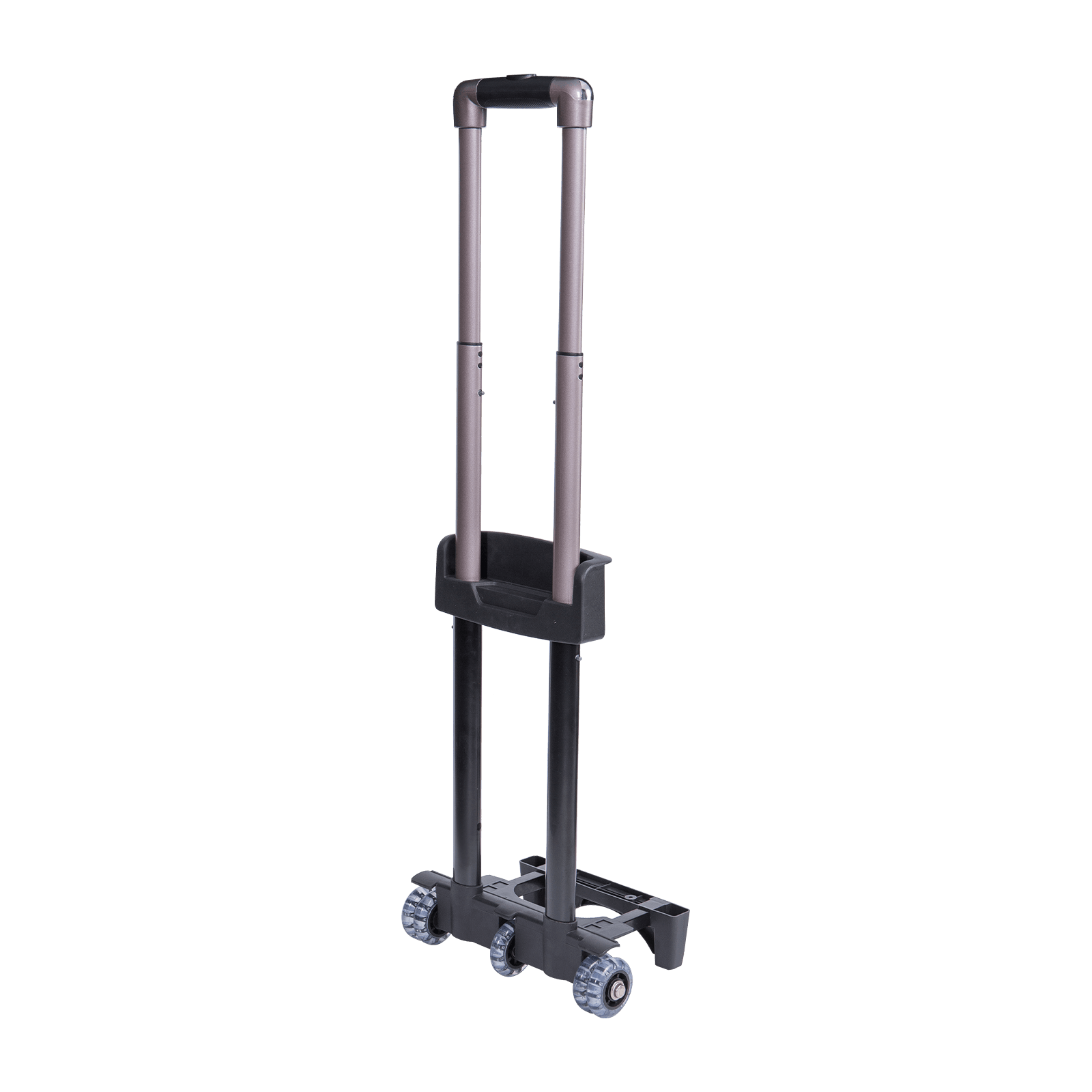 Inclusief bagagetrolley met transparante wielen
