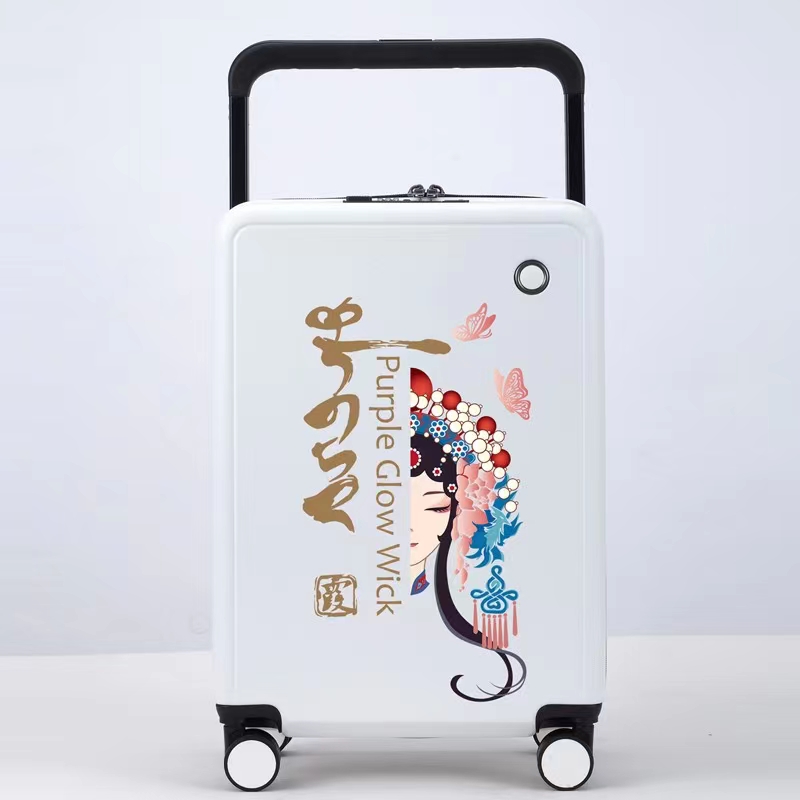 In de fabriek op maat gemaakte ABS + PC-bagagekoffer 20 inch met brede trolley en USB-oplader met mute-wielen voor buitenreistas