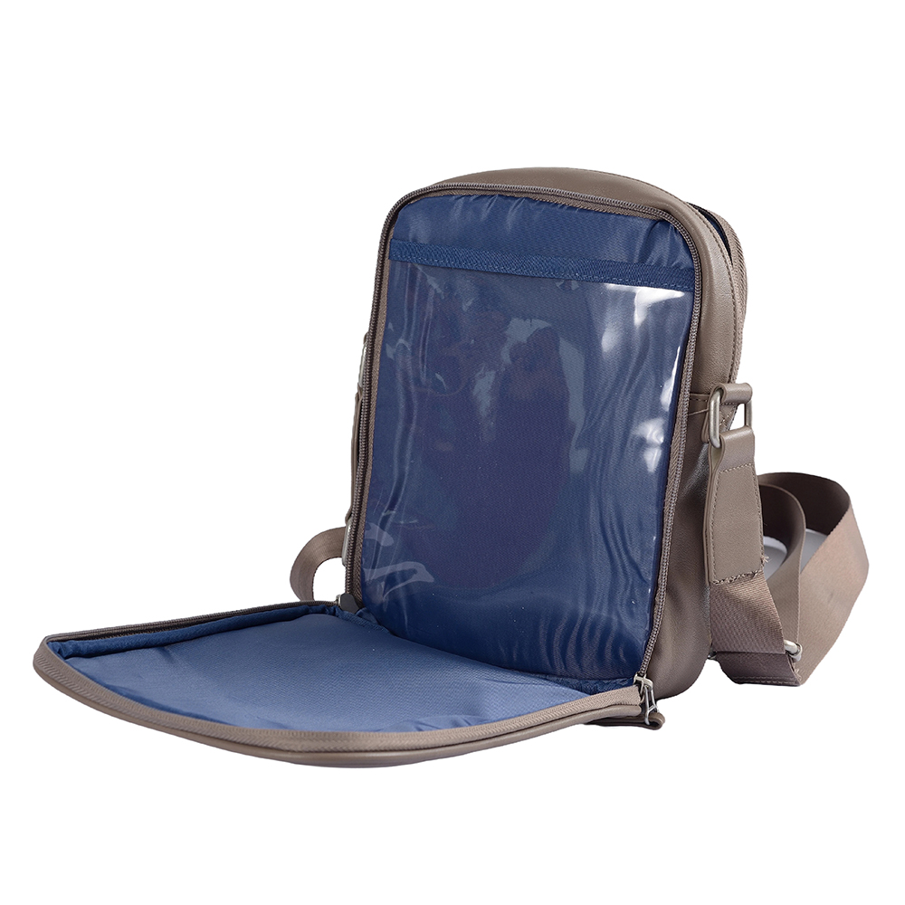 in de fabriek op maat gemaakte unisex PU-leren tas met enkele schouder, crossbody