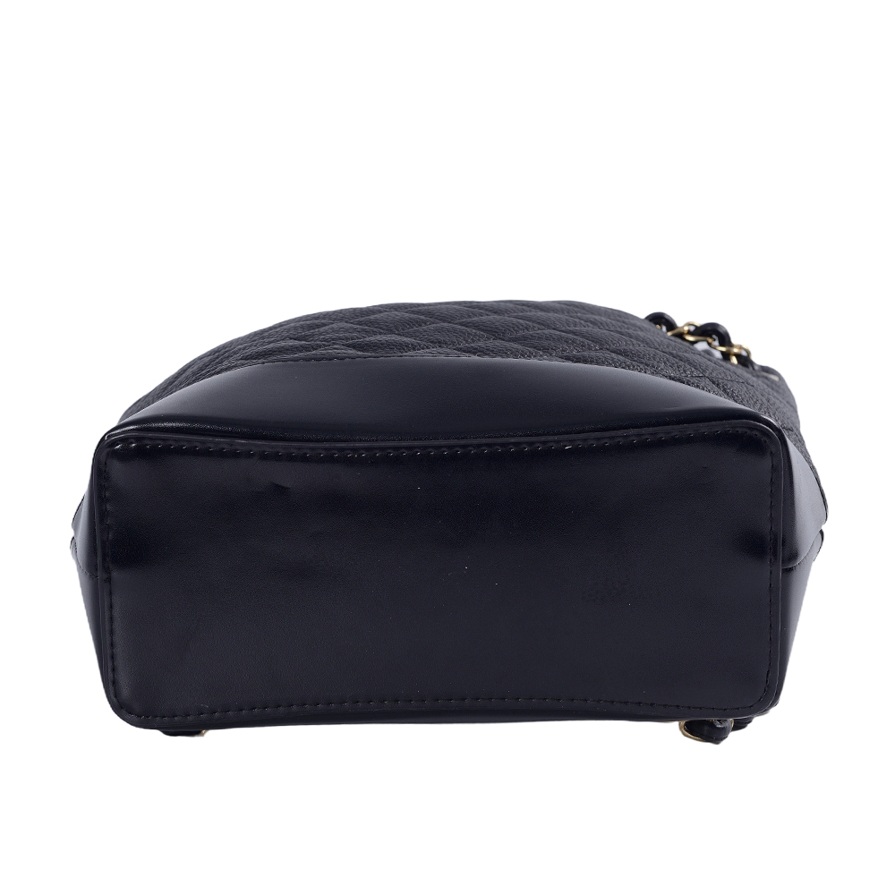 Klassieke damesrugzak zwart gouden ketting casual leren tas van hoge kwaliteit
