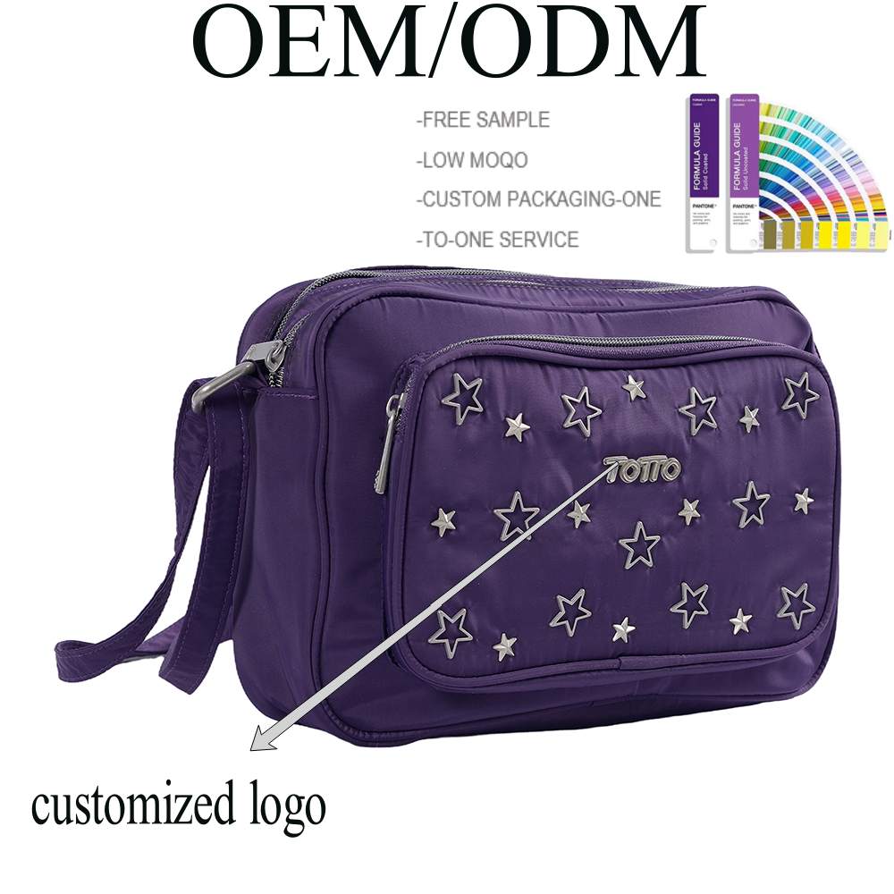 fabrieksontwerp op maat verstelbare riem unsex crossbody tas vierkante vorm metalen accessoires decoratie