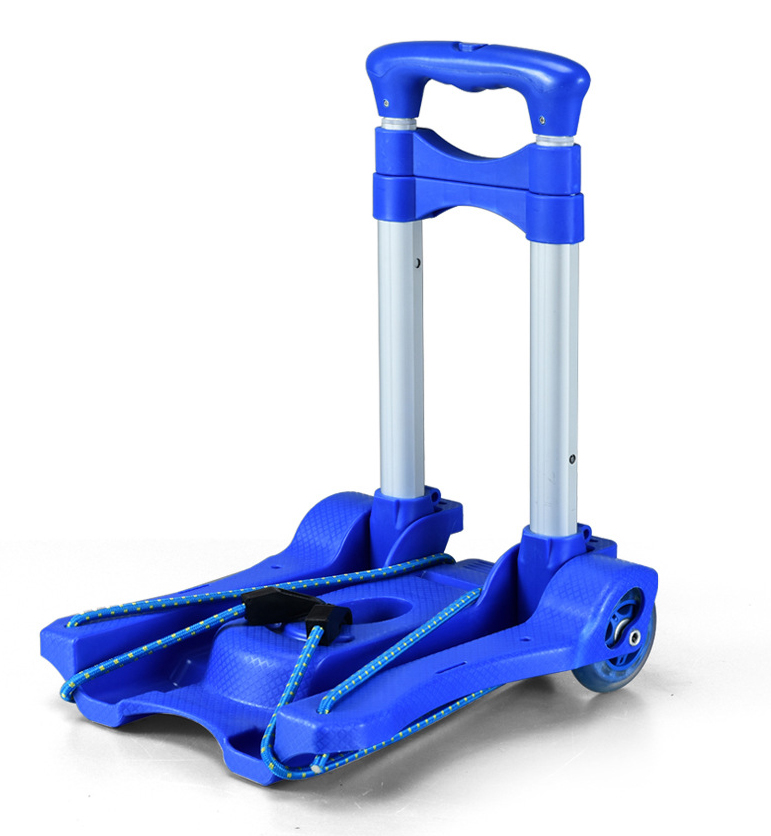 Aluminium Lugggae-kar Topkwaliteit opvouwbare vaste wielen Winkelen Heavy-duty kar Multifunctionele draagbare trolley Carretillas