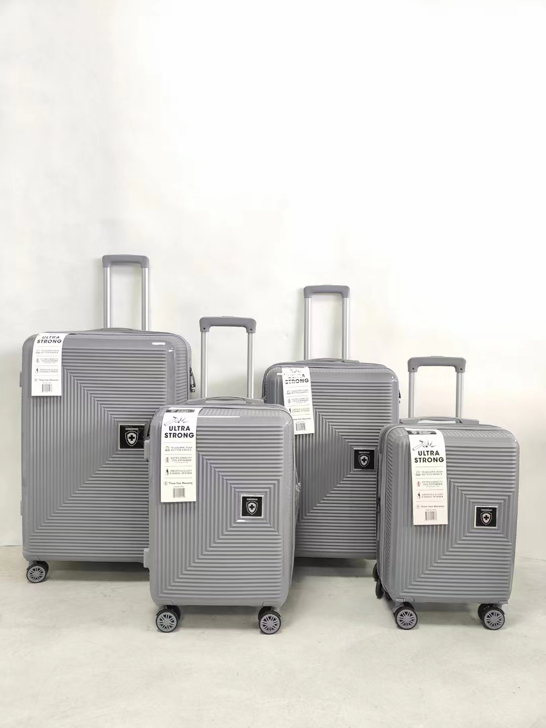 4 stuks PP polypropyleen trolleybagage reiskoffersets fabrikant op maat