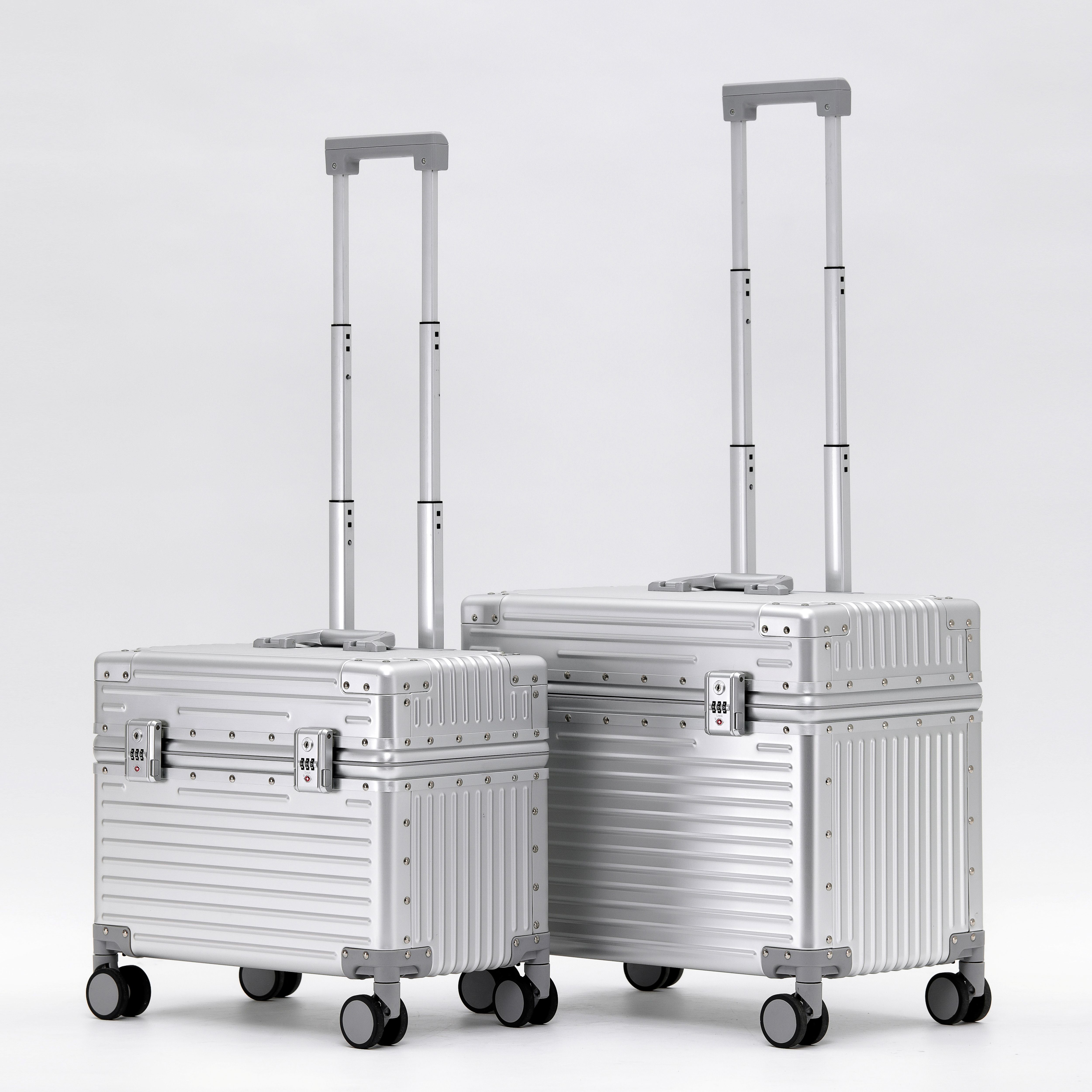 Fashion Matel Magnesium en aluminium trolley reisbagagekoffer, multifunctioneel binnenvak